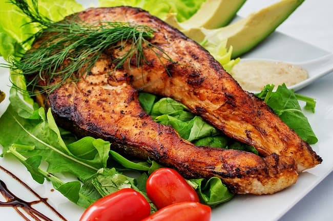 Healthy honey mustard salmon with quinoa